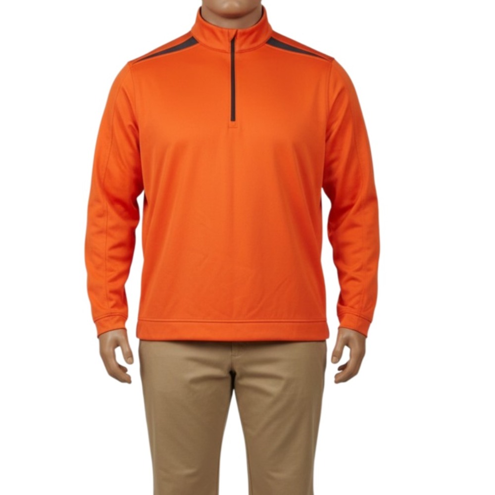 Walter Hagen Essentials Golf Pullover Mens XXL Orange Quarter Zip Jacket NWOT